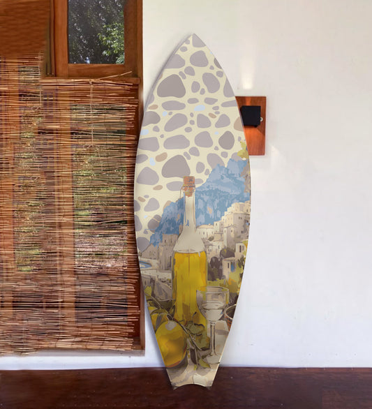 Iconic Olive Oil-Themed Surfboard