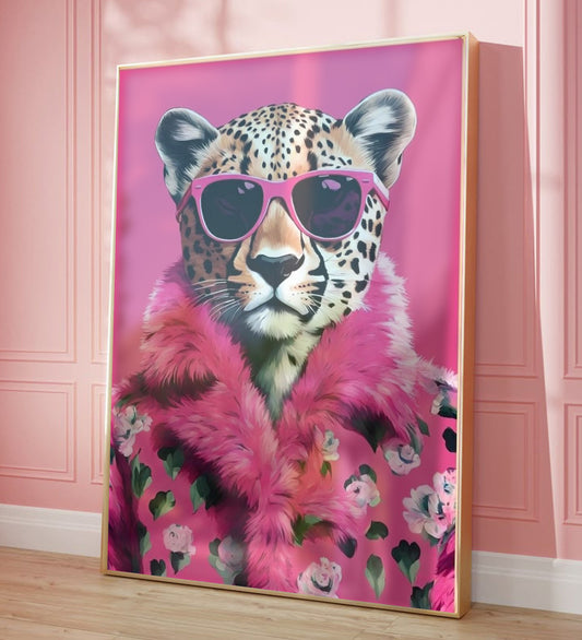 Leopard Framed Painting for Crazy Lovers