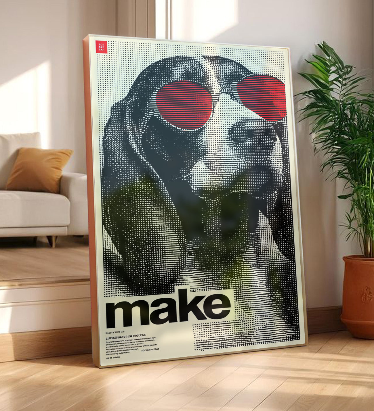🐶 Humorous and stylish “Cool Dog” Framed Print