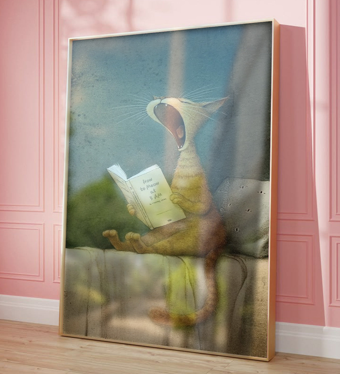 Framed Painting for Cat Lovers