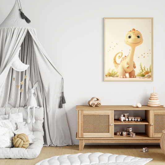 Children's Room Dinosaurs Series 3-Piece Framed Painting