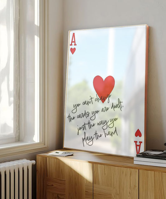 Cup Ace Framed Design Painting