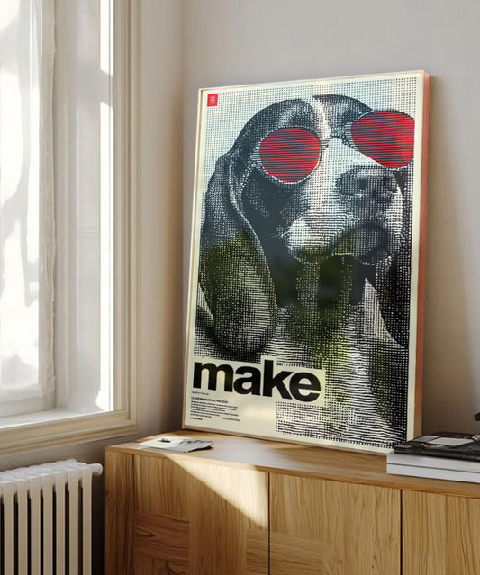 🐶 Humorous and stylish “Cool Dog” Framed Print