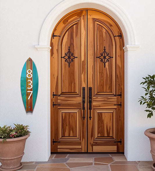 Decorative Surfboard Door Name Plate