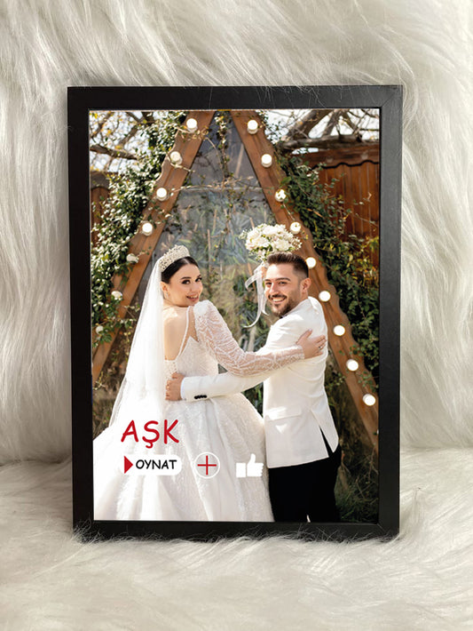 Kişiye Özel “Film Afişi” Düğün Posteri  – Netflix Tarzı, Çerçeveli UV Baskı 🎬❤️