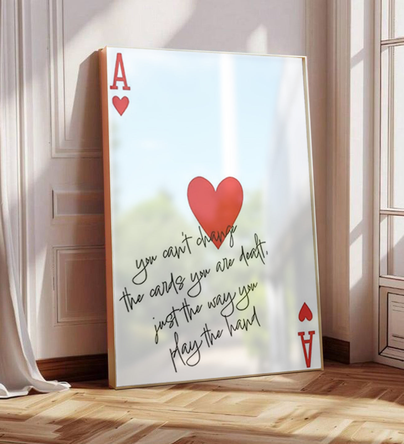 Cup Ace Framed Design Painting
