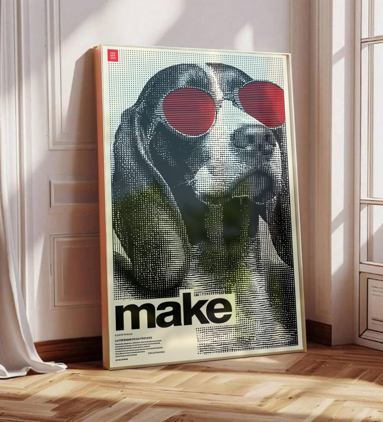 🐶 Humorous and stylish “Cool Dog” Framed Print