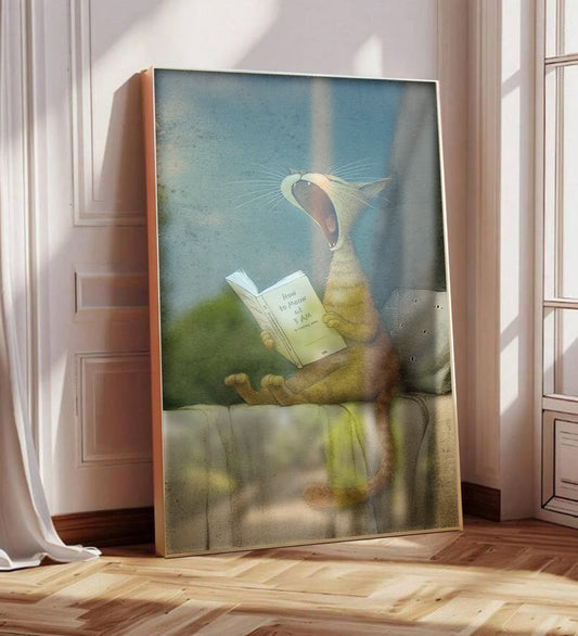 Framed Painting for Cat Lovers