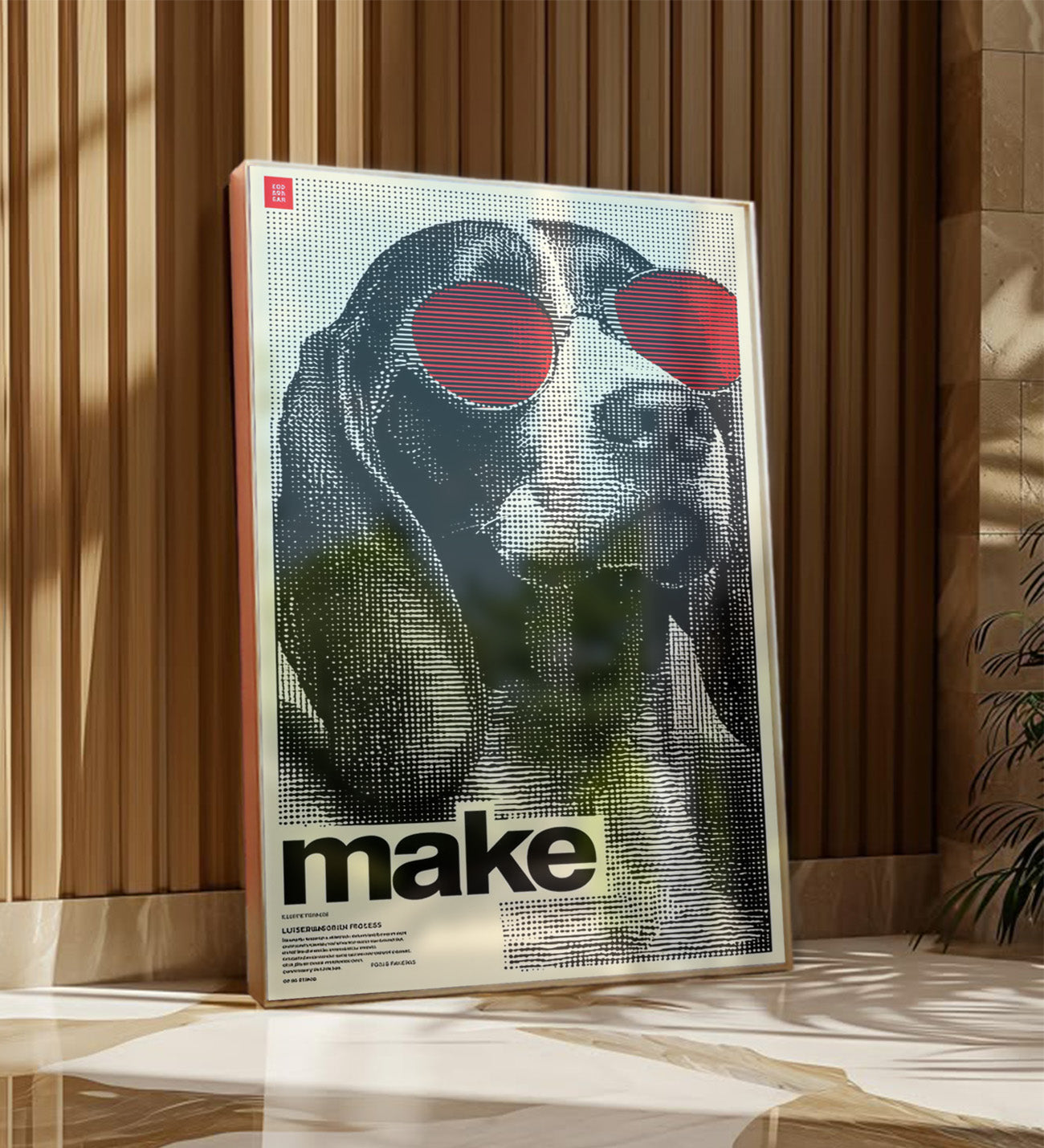 🐶 Humorous and stylish “Cool Dog” Framed Print