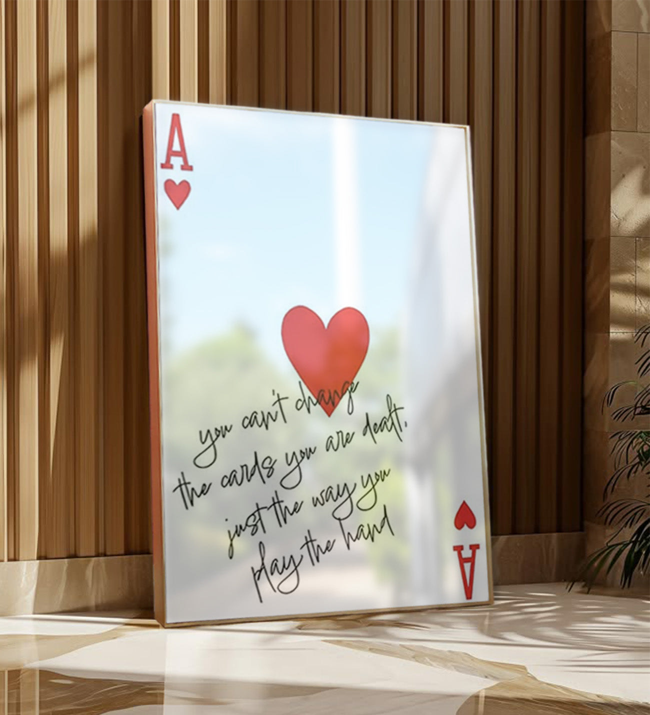 Cup Ace Framed Design Painting
