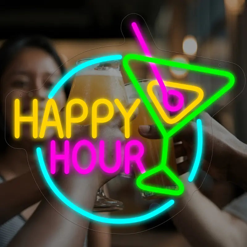 Neon Happy Hour -Bar Themed Lighting