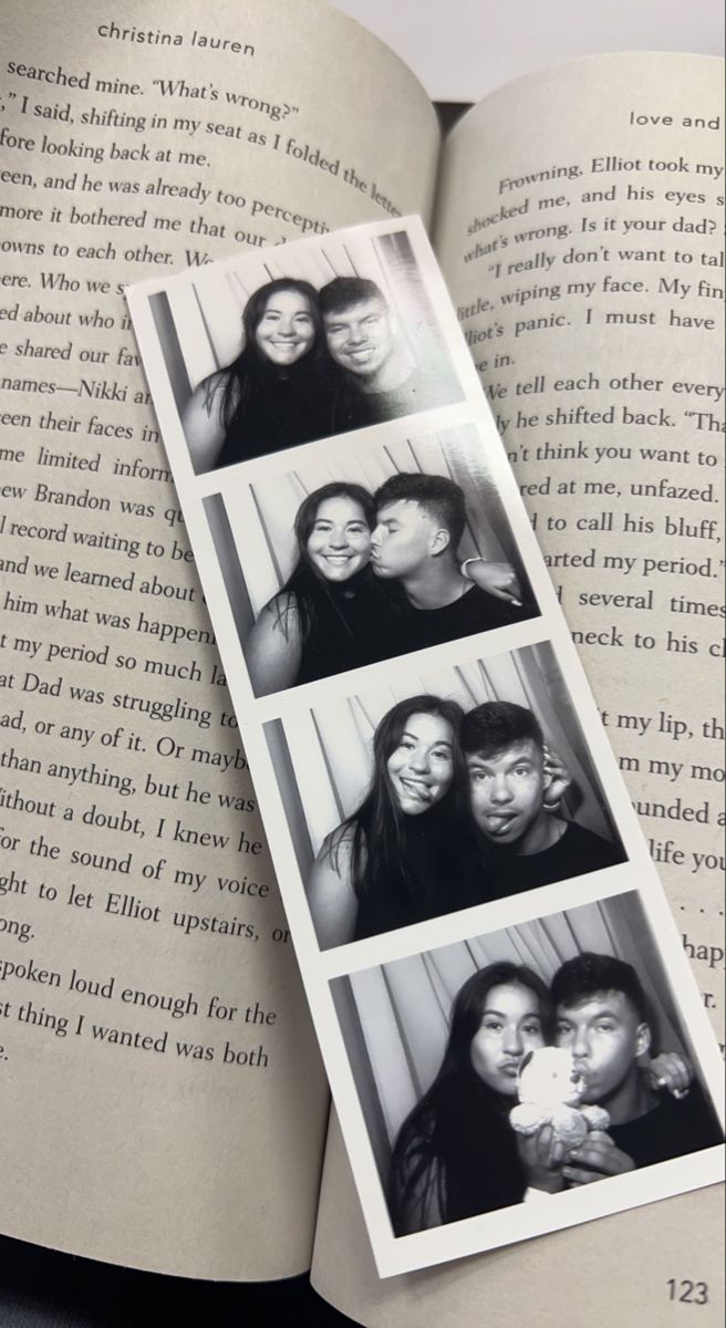 Kişiye Özel Photobooth Fotoğraf Şeridi – 4 Kare, Kitap Ayracı, Romantik Hediye