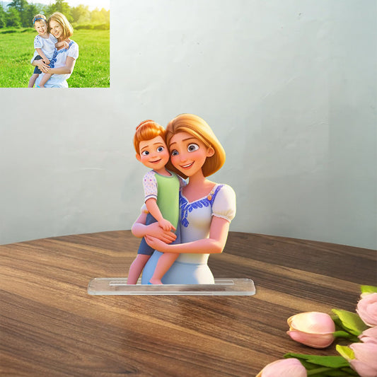 Customizable Pixar Cartoon Themed Gift Portrait and Stand