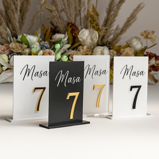 Acrylic Table Numbers for Events - Wedding Table Decor