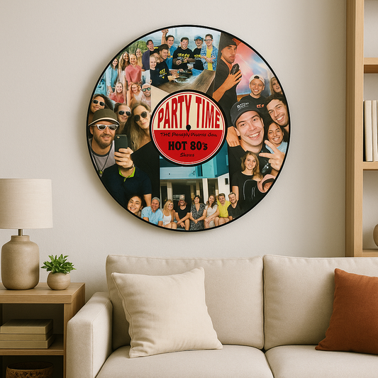 Kişiye Özel Foto Kolaj Plak – “Party Time” Tasarım Duvar Dekoru