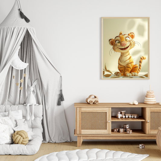 Children's Room Fun Animals 3-Piece Framed Painting