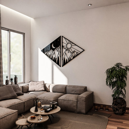 Decorative Painting with Night and Day Design