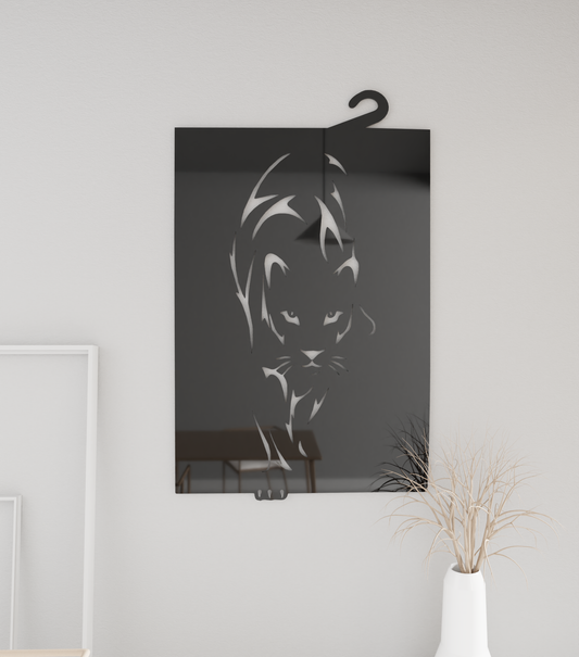 Custom Cut Decorative Panther Painting
