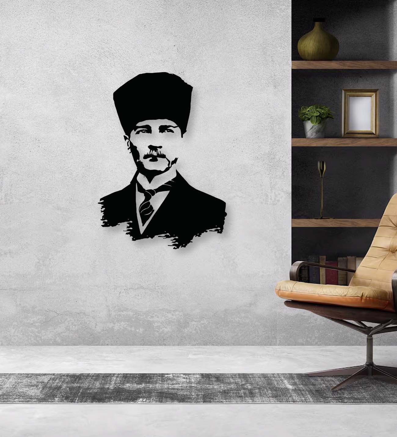 Atatürk Portre Tasarım Dekorasyon Home