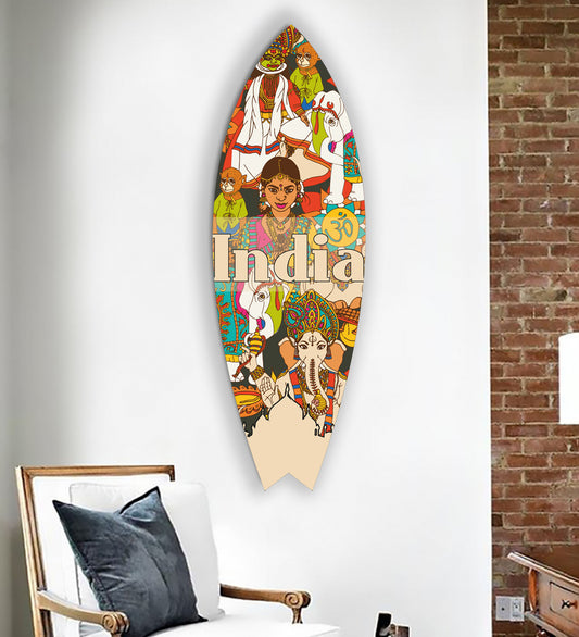 India Themed Surfboard