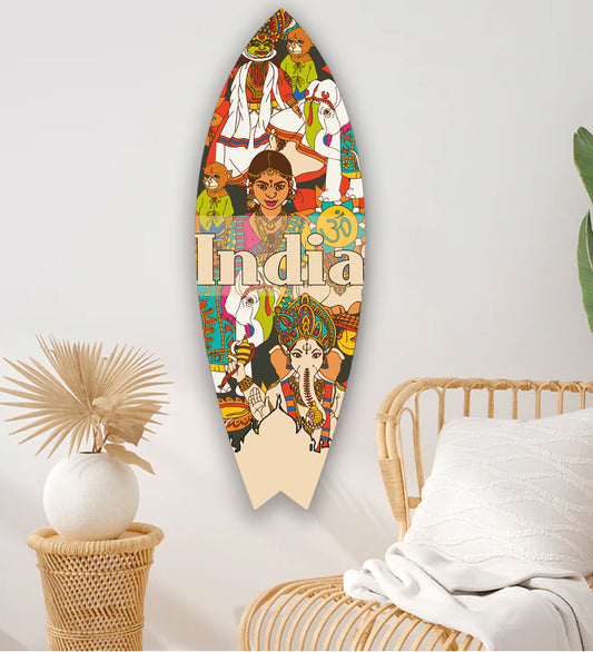 India Themed Surfboard