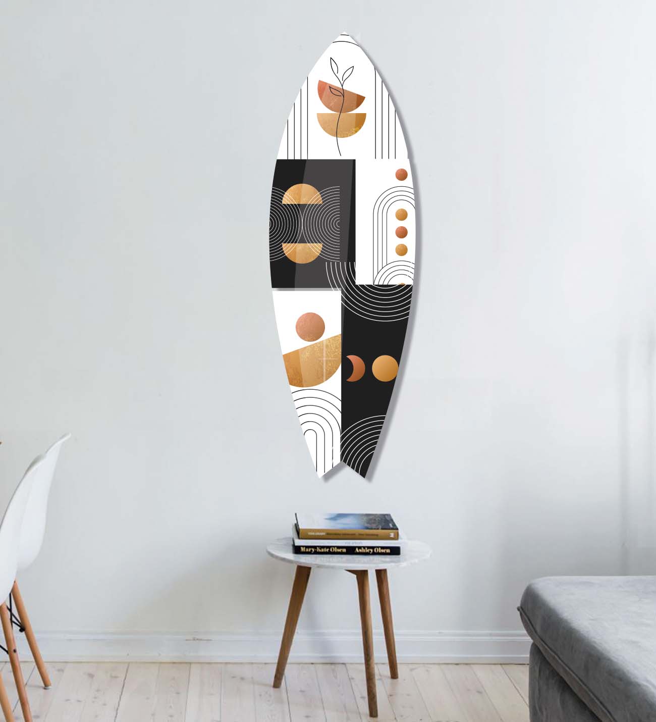 Modern Minimal Sörf Tahtası Özel Tasrım