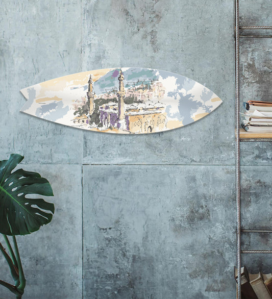 Pastel Surfboard with Bursa Design