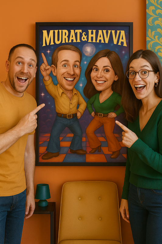 Personalized Cartoon Framed Painting - Gift Your Design