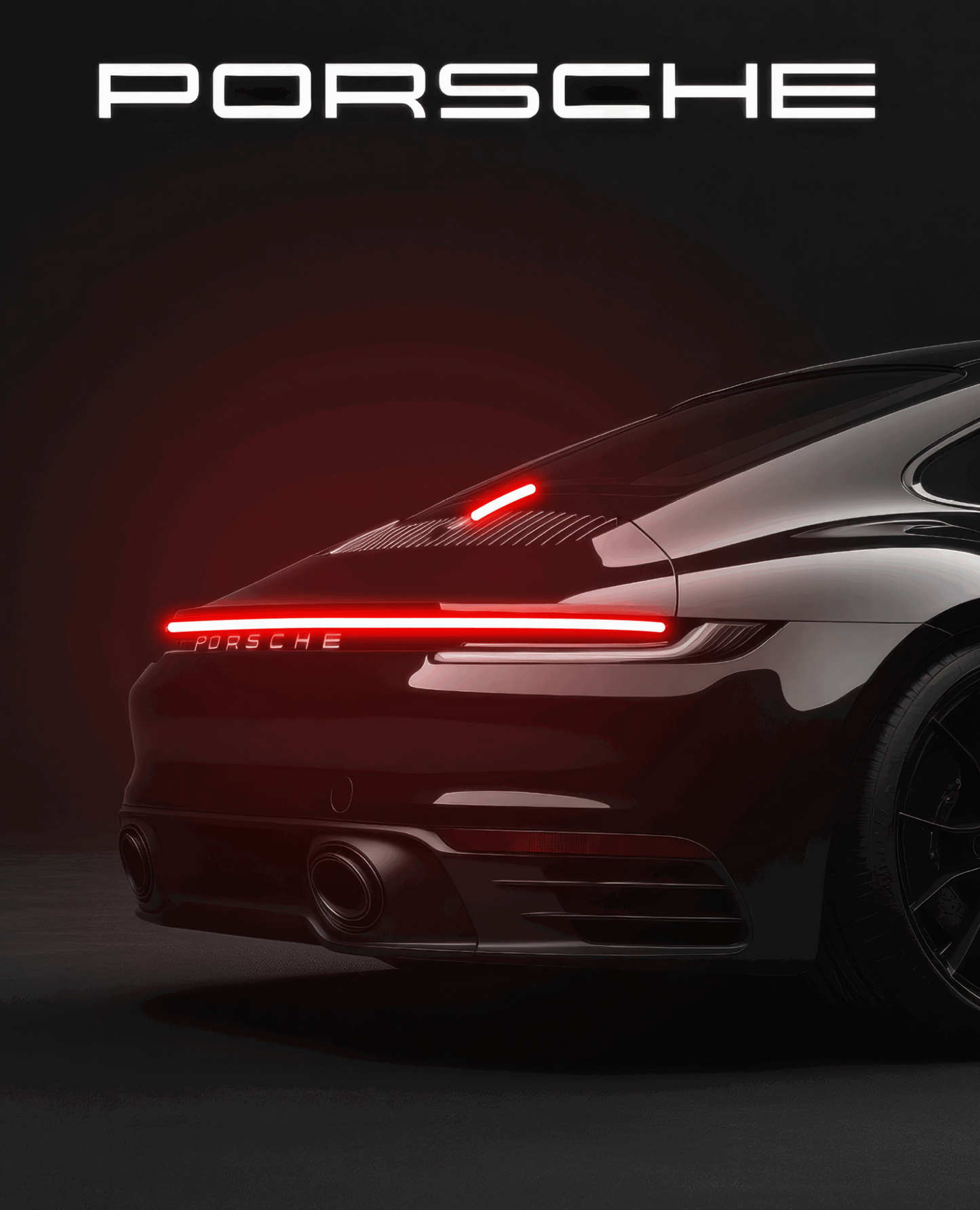 Porsche 922 Neon Işıklı Tablo