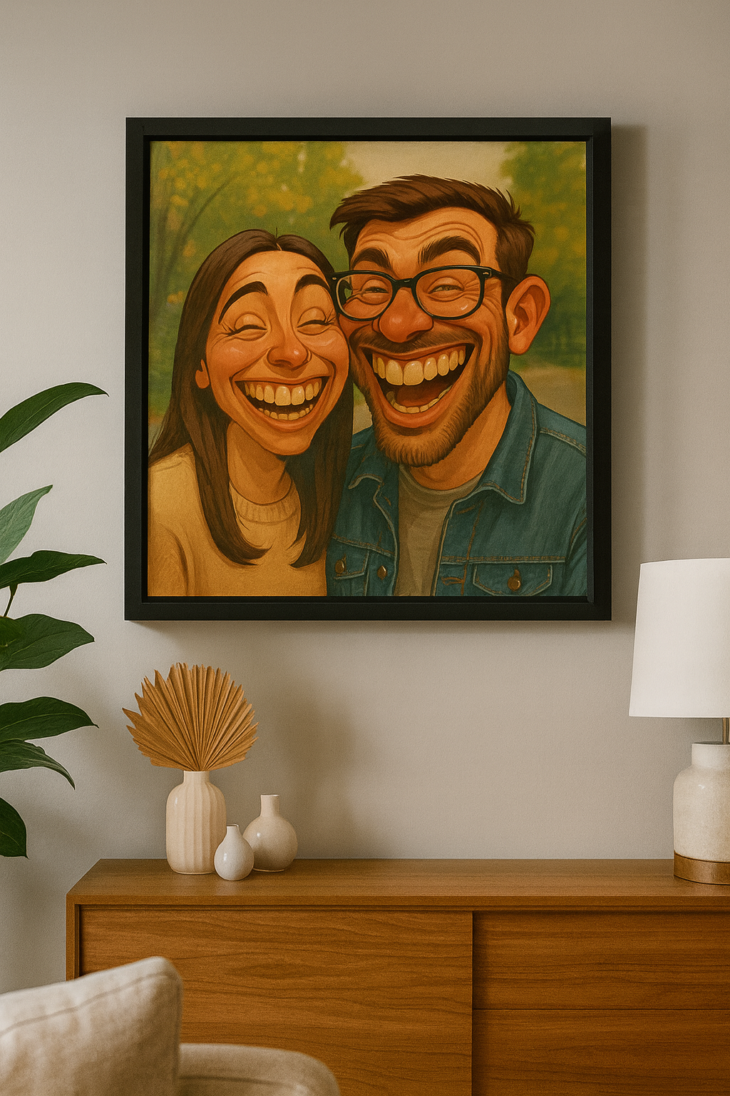 Kişiye Özel Karikatür Tablo Hediye 🎨 Kahkaha Dolu Hediyelik Çerçeve