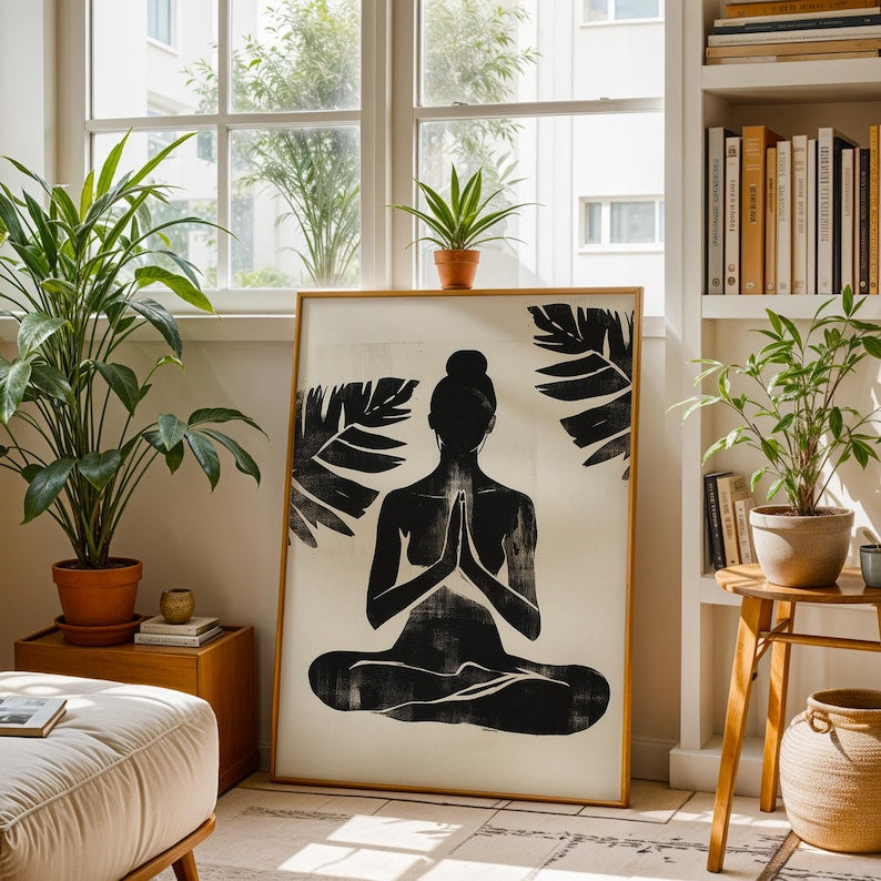 🧘 Yoga Namaste Çerçeveli Tablo