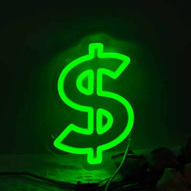 Neon Dolar 💲 Temalı Aydınlatma