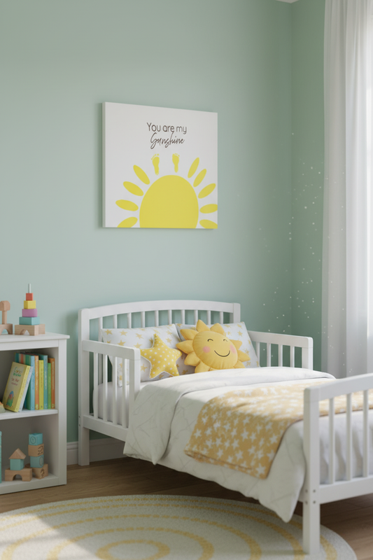 You Are My Sunshine” Ayak İzi Tablo Seti – Sarı Parmak boyası Dahil, Bebek ve Aile Etkinlik Anı Tablosu, Hatıra Hediyesi