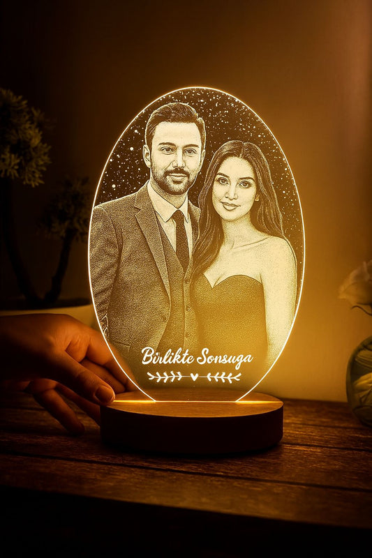 Personalized Photo 3D LED Oval Night Lamp