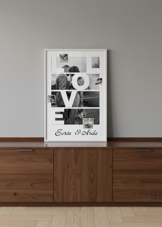 Framed 8 Photo Framed Special Table for Your Lover with Love Written