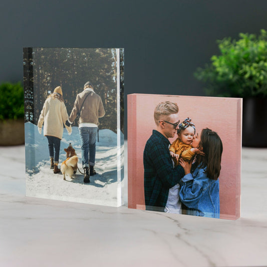 Personalized Photo Print Acrylic Block Plate Gift