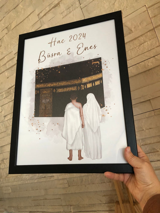 Personalized Hajj and Umrah Themed Painting