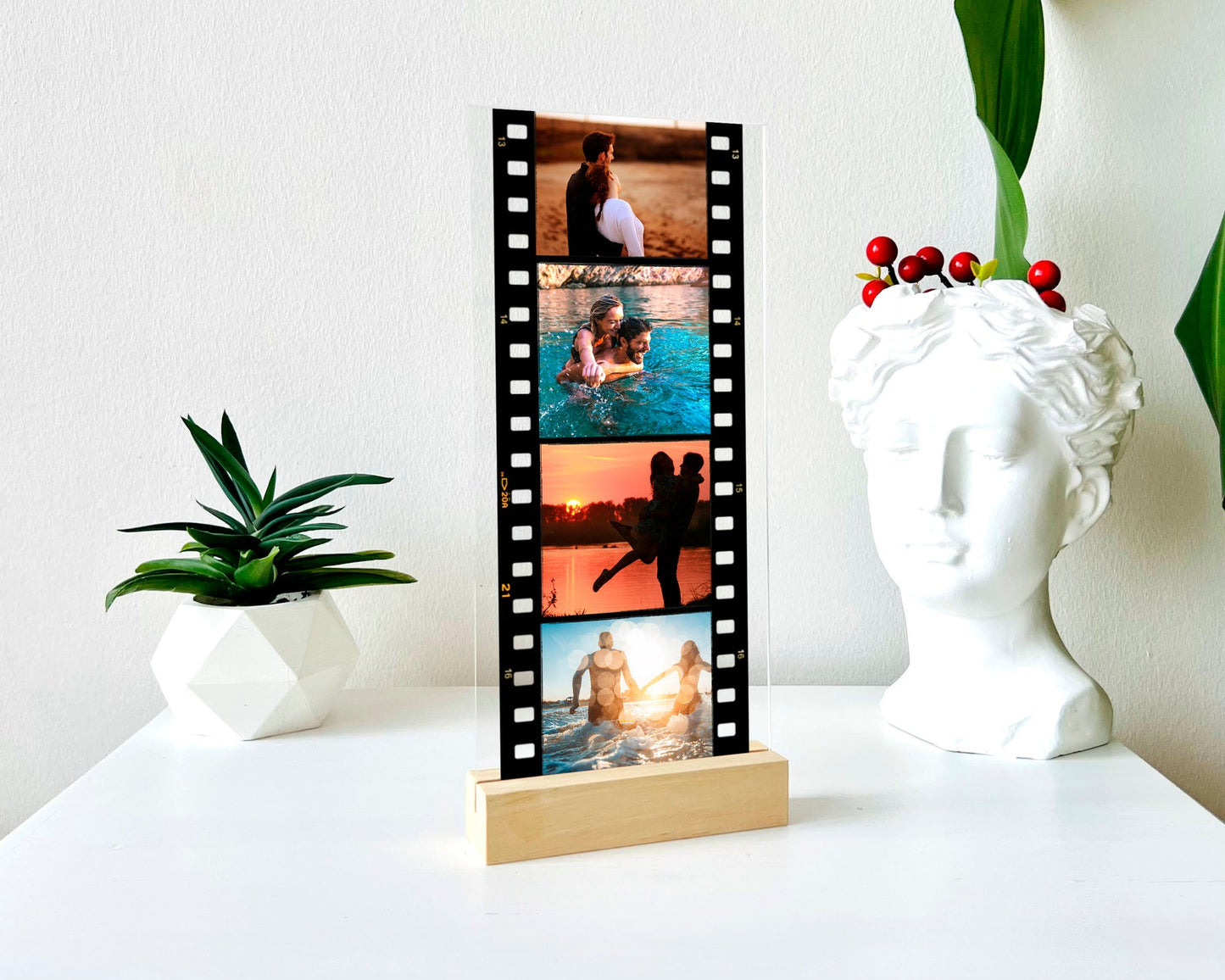Personalized Film Roll with 4 Photos Acrylic Gift