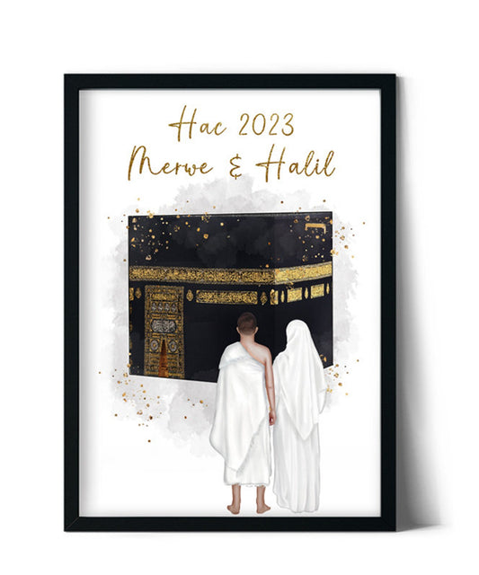 Personalized Hajj and Umrah Themed Painting
