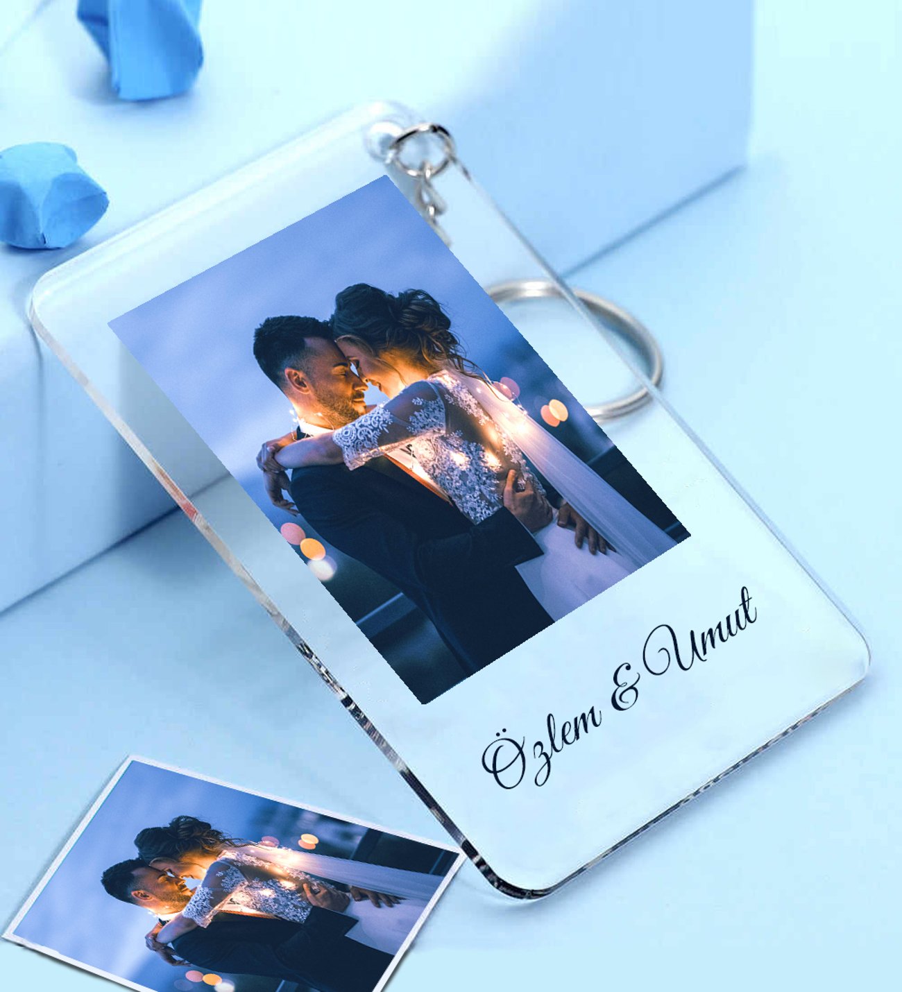 Personalized Photo Keychain 2 Pieces
