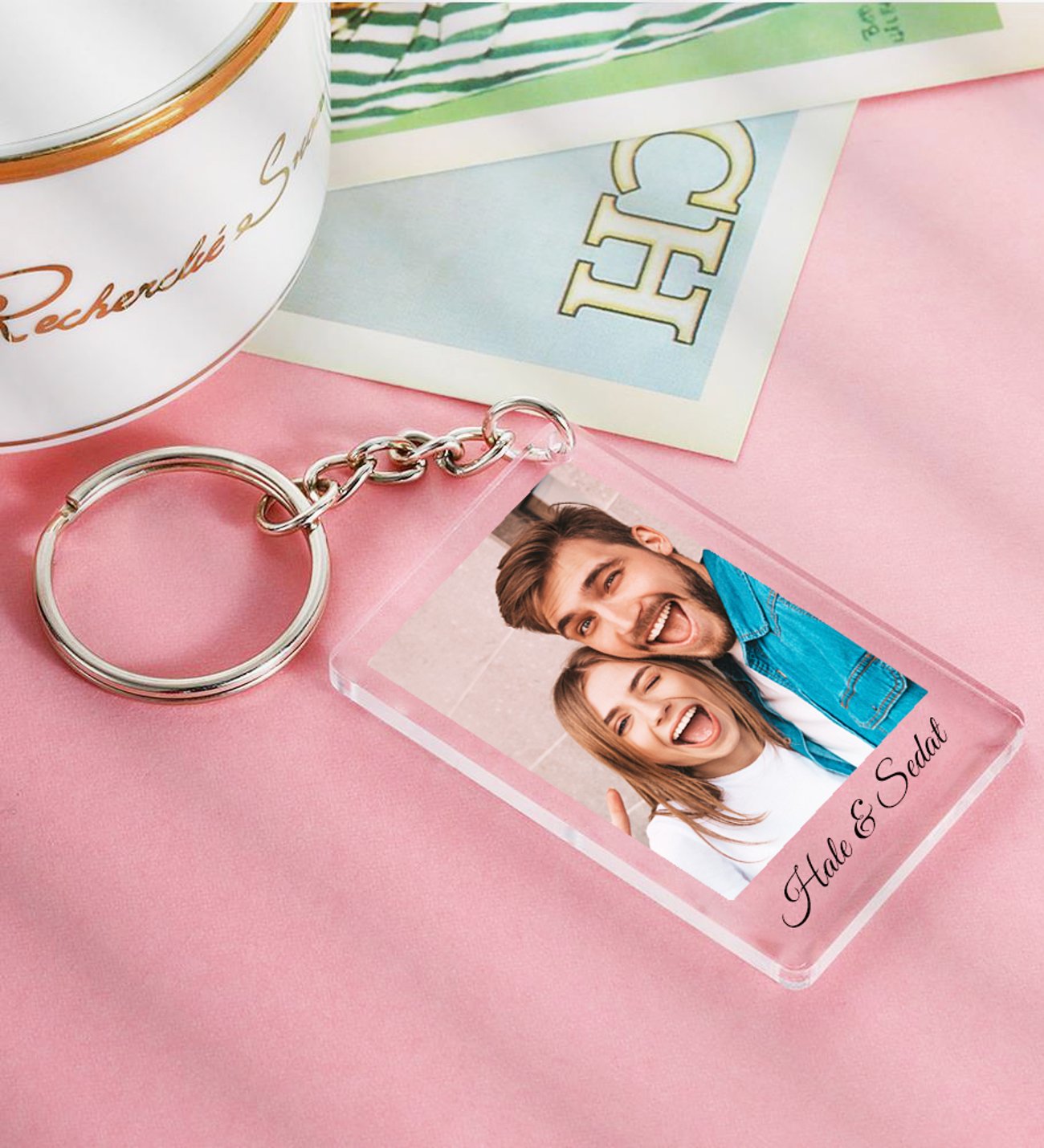 Personalized Photo Keychain 2 Pieces
