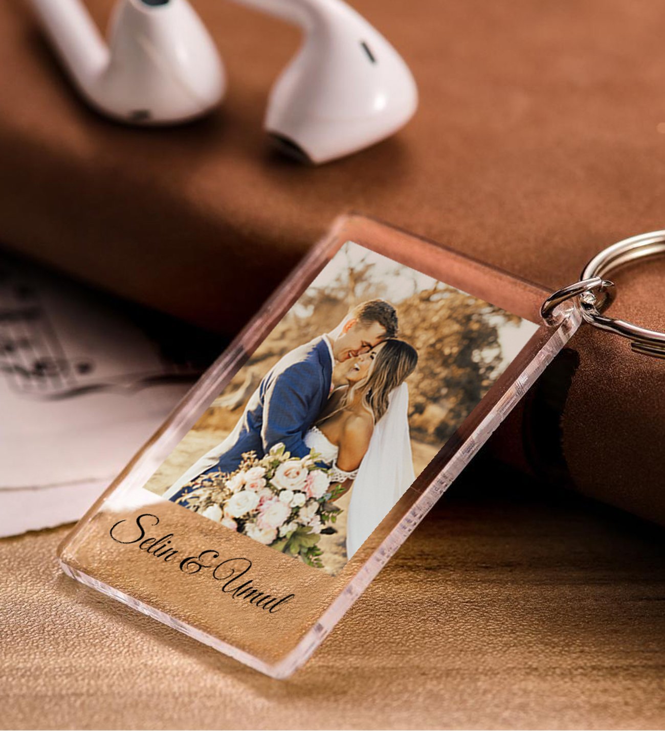 Personalized Photo Keychain 2 Pieces