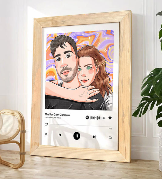 Personalized Cartoon Framed Painting - Gift Your Design