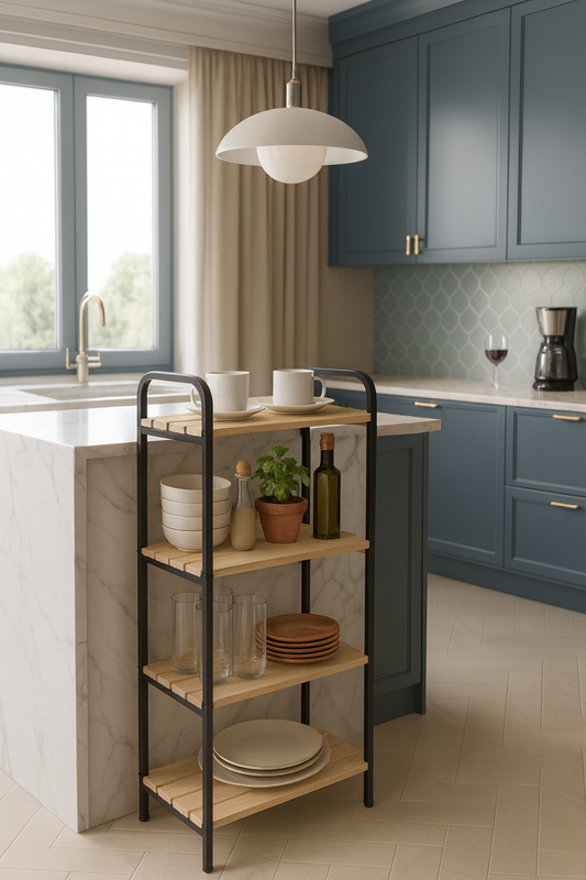 Banyo ve Mutfak Düzenleyici 4 Katlı Metal Raf – Çok Amaçlı Organizer