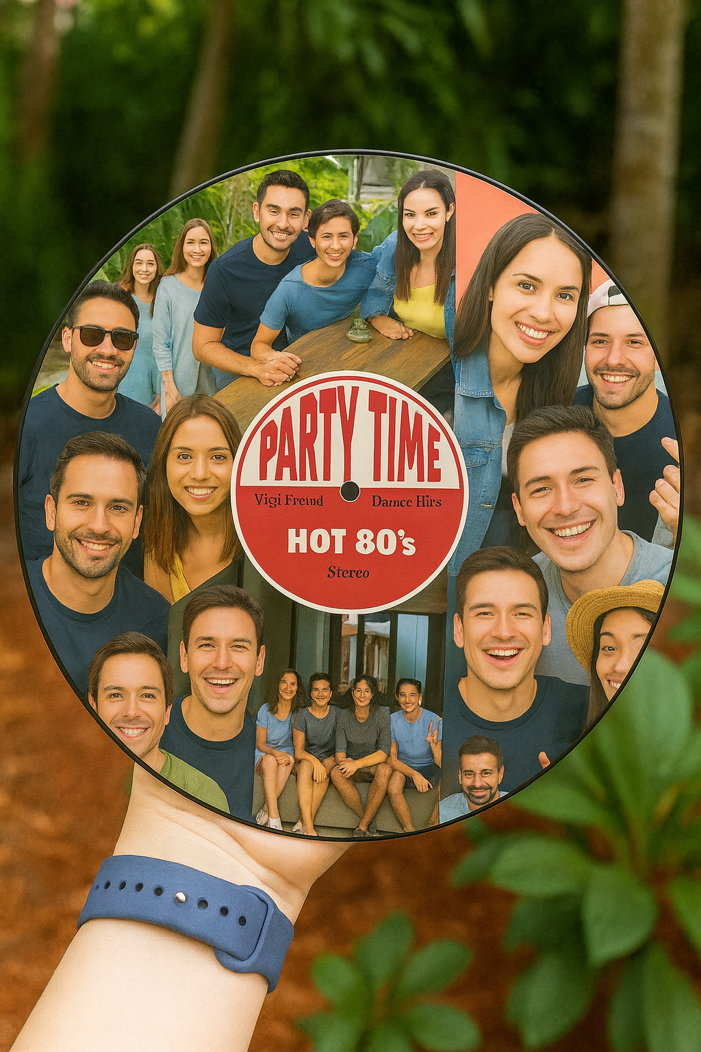 Kişiye Özel Foto Kolaj Plak – “Party Time” Tasarım Duvar Dekoru