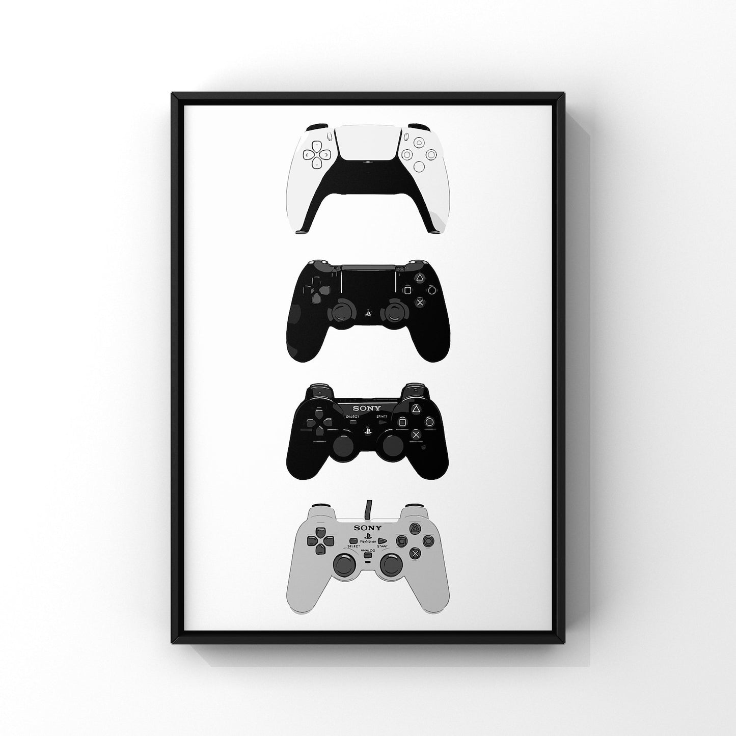 🎮 Oyun Tutkunlarına Özel Pleksi Gamepad Tablosu – Modern Oyun Odası Duvar Dekoru