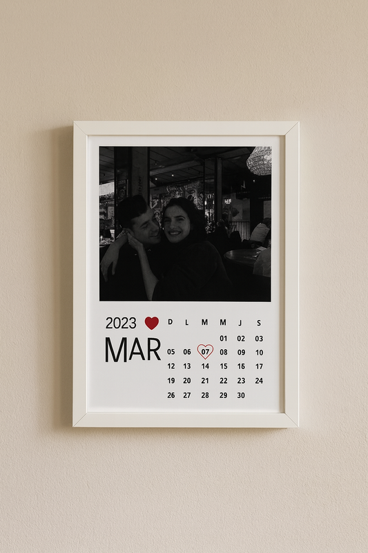 Personalized Anniversary Themed Photo Framed Painting