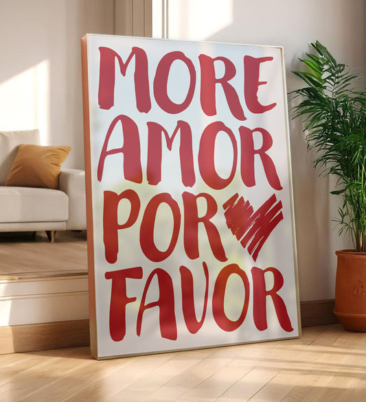 More Amor Çerçeveli Tablo