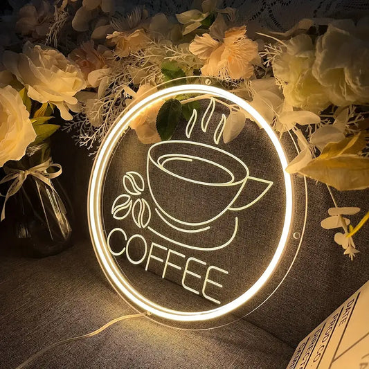 Neon Coffee - Kahve Temalı Aydınlatma
