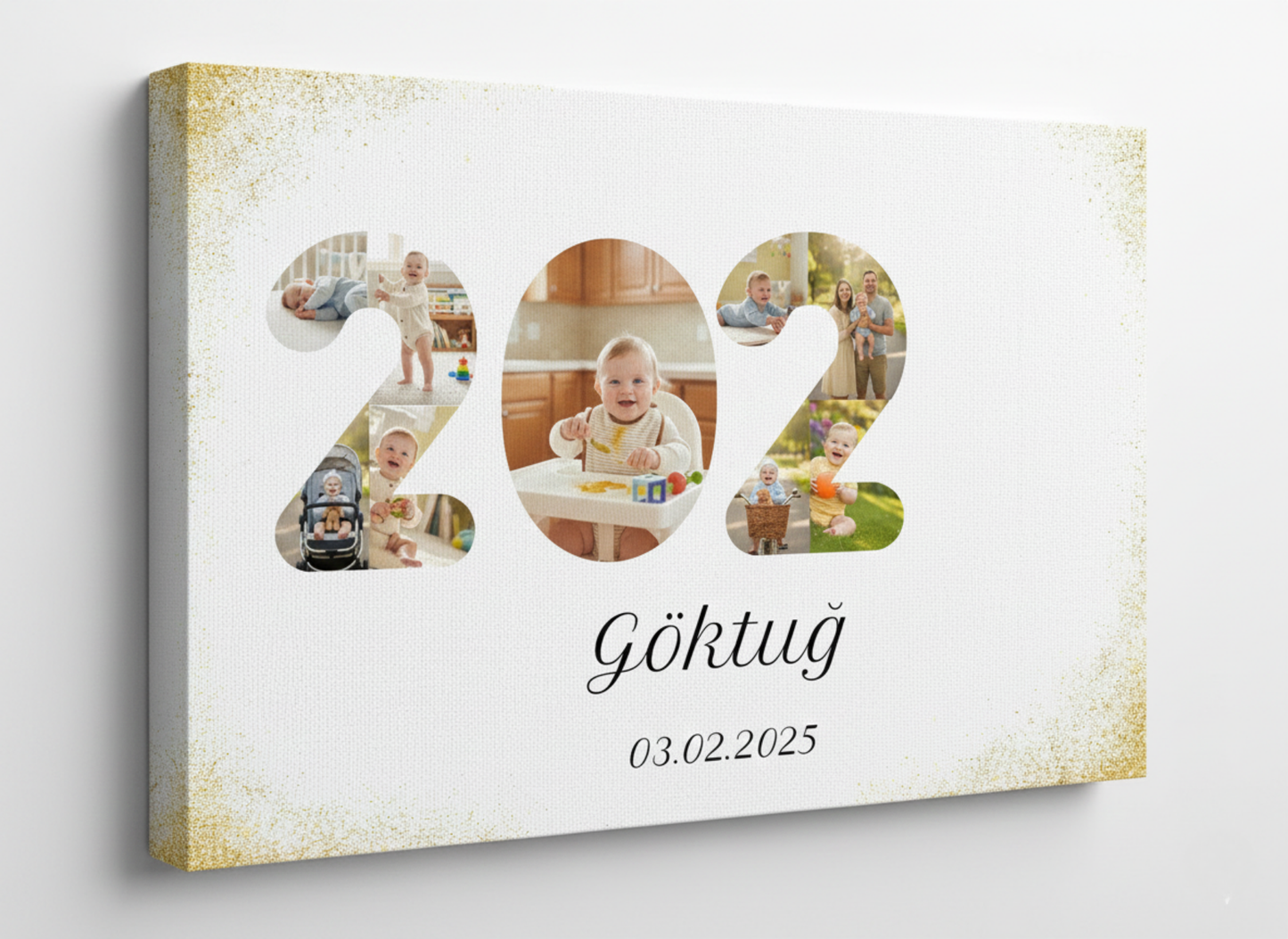 Çocuğunuzun En Güzel Anlarını ve Minik El İzini Ölümsüzleştiren Kişiye Özel 9 Fotoğraflı Hatıra Kanvas